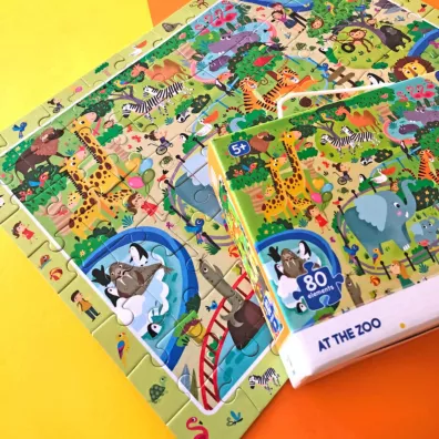 Puzzle obserwacyjne 80 el. W Zoo Dodo
