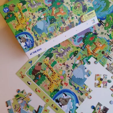 Puzzle obserwacyjne 80 el. W Zoo Dodo