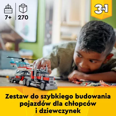 LEGO Creator Ci�ar�wka z platform� i helikopterem 31146