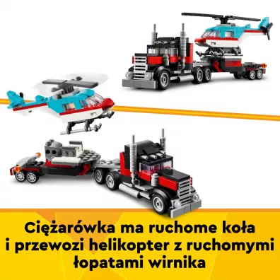 LEGO Creator Ci�ar�wka z platform� i helikopterem 31146
