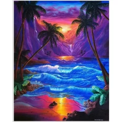 Norimpex Malowanie po numerach Egzotyczny zachd soca 50x40cm 1009233
