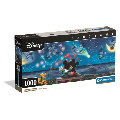 Puzzle 1000 el. Panorama - Mickey & Minnie Clementoni