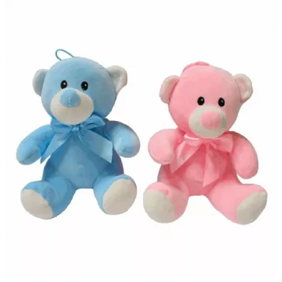Maskotka pluszowa Mi Baby siedzcy z kokard 20cm 4089 Deef