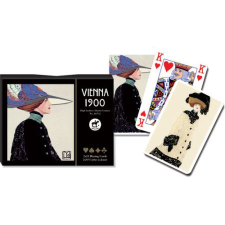 Karty do gry Piatnik 2 talie Wiede 1900 Moda