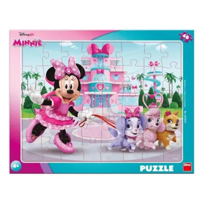 Puzzle ramkowe Myszka Minnie i pieski 40el Dino Toys