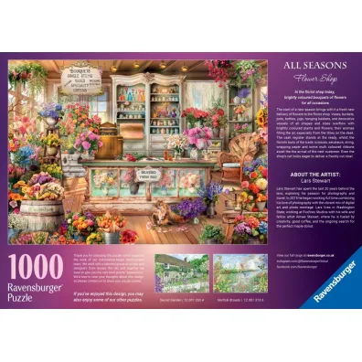 Puzzle 1000 el. Kot w kwiaciarni Ravensburger