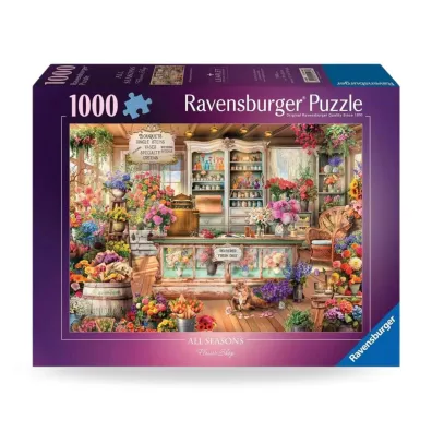 Puzzle 1000 el. Kot w kwiaciarni Ravensburger