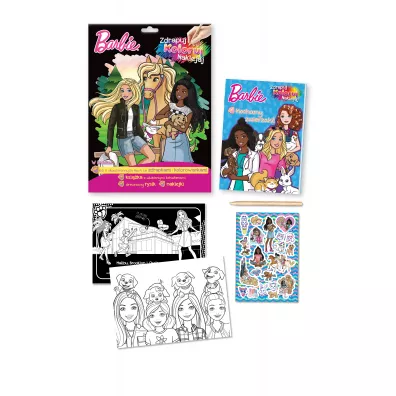 Barbie. Zdrapuj, koloruj, naklejaj