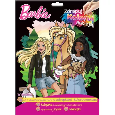 Barbie. Zdrapuj, koloruj, naklejaj