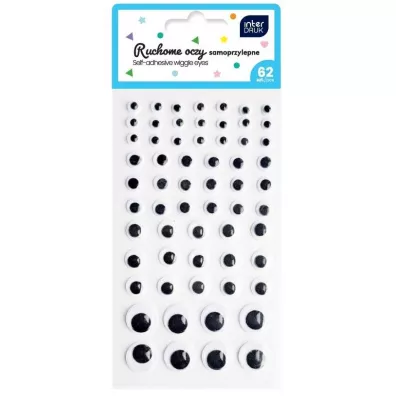 Interdruk Oczy ruchome samoprzylepne 62 szt.