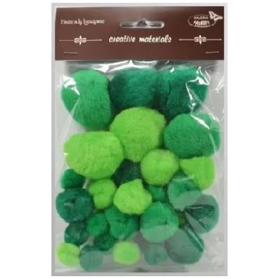 Galeria Hobby Pompony tonacyjne zielone 15-40mm