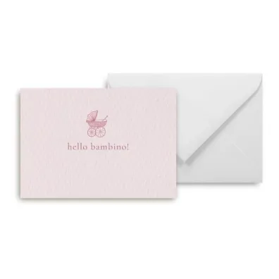 Grupa Kreatywna Mini kartka hello bambino pink