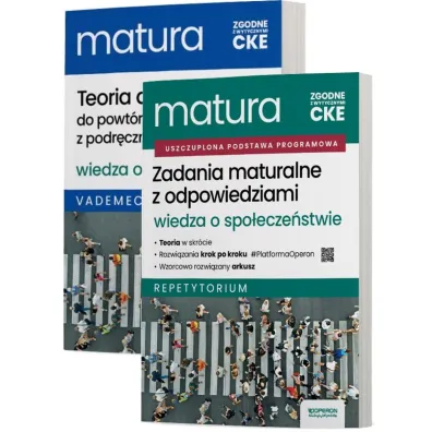 Pakiet Matura 2026. Wiedza o spo�ecze�stwie. Zakres rozszerzony: Teoria do matury. Vademecum, Zadania maturalne z odpowiedziami. Repetytorium
