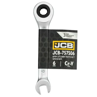 Jcb Klucz p�asko-oczkowy z grzechotk� 6mm kr�tki