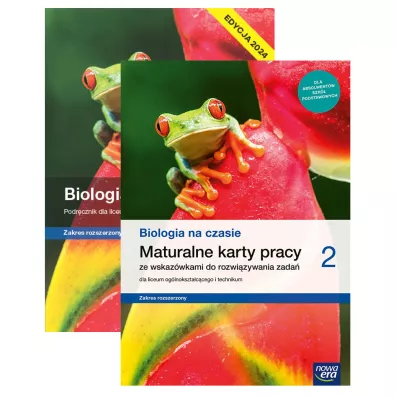 Pakiet Biologia na czasie 2. Podr�cznik i Maturalne karty pracy dla liceum og�lnokszta�c�cego i technikum. Zakres rozszerzony. Edycja 2024 - Dawid Kaczmarek, Marek Guzik, Ryszard Kozik, W�adys�aw Zamachowski, Anna Tyc, Renata Stencel, Tomasz  Otr�ba