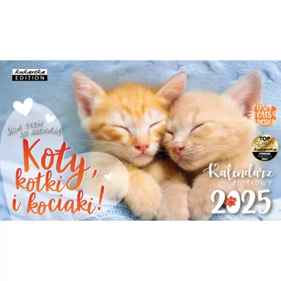 Kukartka Kalendarz 2025 biurkowy Koty
