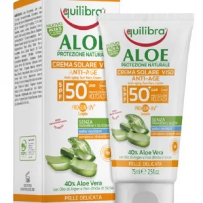 Equilibra Krem przeciws�oneczny przeciwzmarszkowy SPF 50+ UVA UVB aloesowy 75 ml