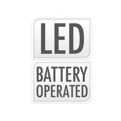 H&S Decoration Wianek rattanowy z choinkami Led 40 cm Brzowy