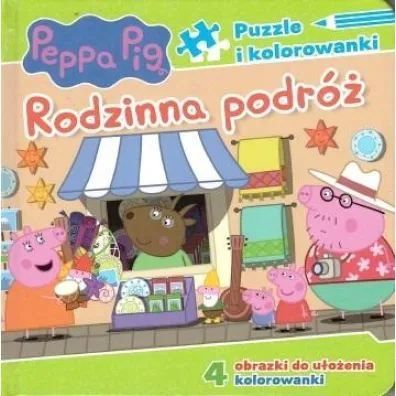 Peppa Pig Puzzle i kolorowanki cz�� 3. Rodzinna podr�