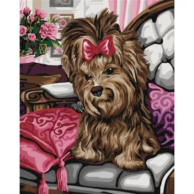 ArtiFly Malowanie po numerach - Yorkshire terrier 40x50cm