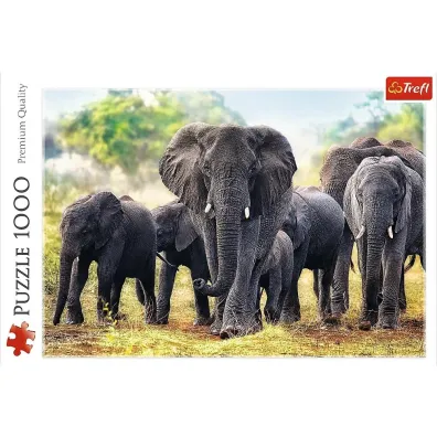 Puzzle 1000 el. Afryka�skie s�onie Trefl