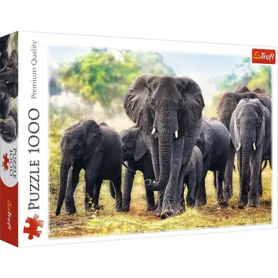 Puzzle 1000 el. Afryka�skie s�onie Trefl