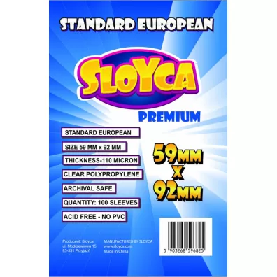 Sloyca Koszulki Standard European Premium 59x92 mm 100 szt.
