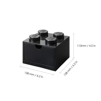 Szufladka na biurko klocek LEGO Brick 4 Czarna