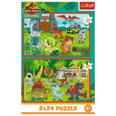 Puzzle 2x24 el. Ma�e dinozaury Trefl