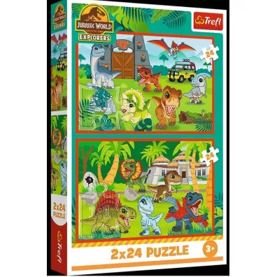 Puzzle 2x24 Mae dinozaury TREFL