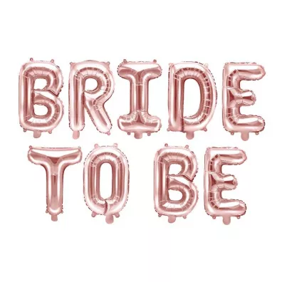 PartyDeco Balon foliowy Bride to be r�owe z�oto 340x35cm