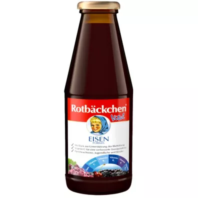 Rotbackchen Sok wieloowocowy z �elazem i witaminami C, B1, B2, B6, B12 Suplement diety 450 ml