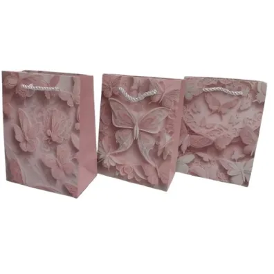 Torebka prezentowa motyle (12x16x6,5cm) mix