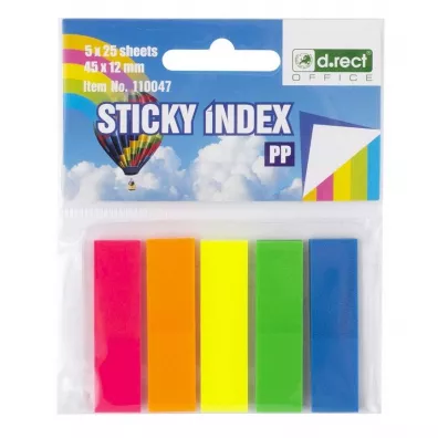 D.rect Zak�adki indeksuj�ce 45 x 12 mm 100 kartek
