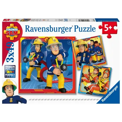 Puzzle 3x49 el. Stra�ak Sam na ratunek! Ravensburger