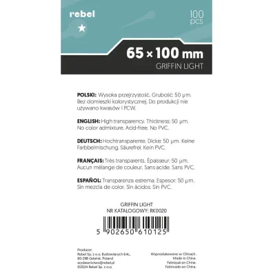 Rebel Koszulki Griffin 65 x 100 mm 100 szt.