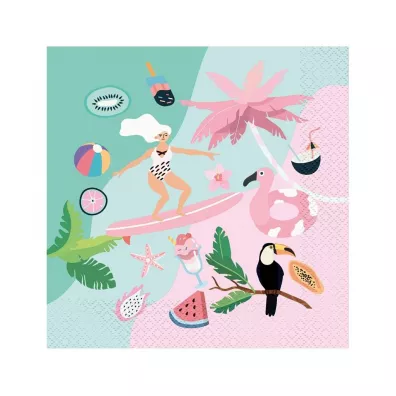 Godan Serwetki Summer Let's Party surfing 33x33cm