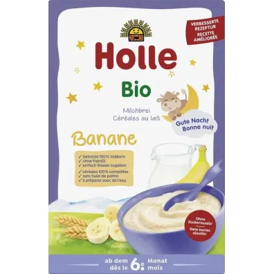 Holle Kaszka manna mleczno-bananowa bez dodatku cukr�w od 6. miesi�ca 250 g Bio