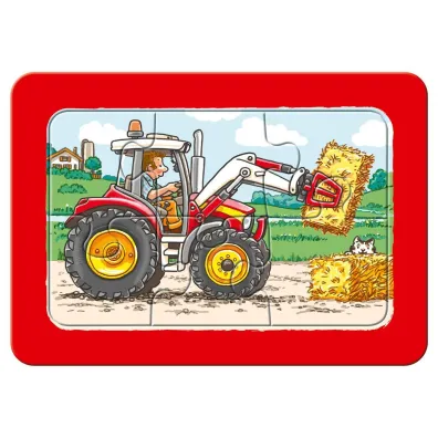 Puzzle 3x6 el. Traktor, koparka i ci�ar�wka Ravensburger