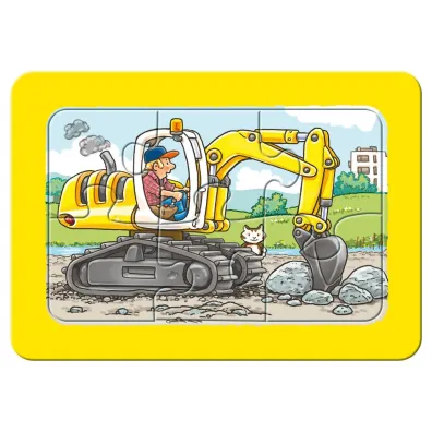 Puzzle 3x6 el. Traktor, koparka i ci�ar�wka Ravensburger