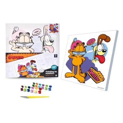 Qbee Malowanie po numerach 30x30cm Garfield