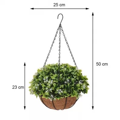 ProGarden Kwiat sztuczny wiszcy w donicy wzr 4 Zielony