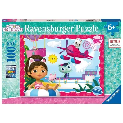 Puzzle dla dzieci 100 el. 2D Koci Domek Gabi Ravensburger