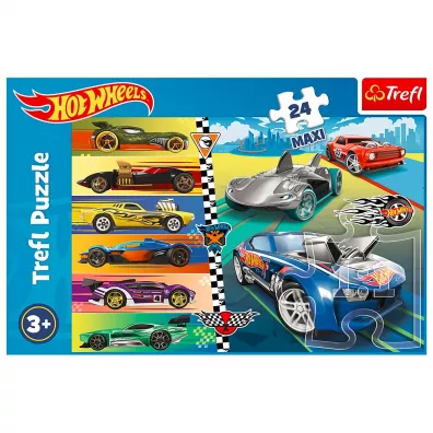Puzzle maxi 24 el. Szybkie Hot Wheels Trefl