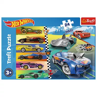 Puzzle maxi 24 el. Szybkie Hot Wheels Trefl