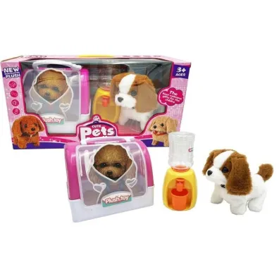 Interaktywny piesek z transporterem i poide�kiem.. Cabo-Toys