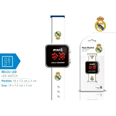 Zegarek LED z kalendarzem Real Madryt RM00016