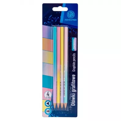 Astra O��wki grafitowe tr�jk�tne HB Ombre 4 szt.