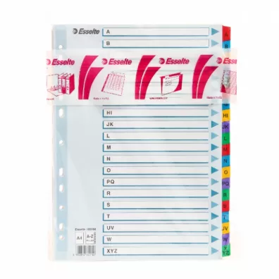 Esselte Przekadki kartonowe Mylar A4 A-Z biay