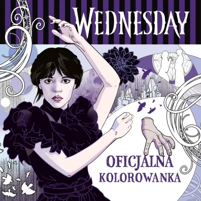 Pakiet: Wednesday. Adaptacja Sezonu 1, Jestem Wednesday, Wednesday. Oficjalna kolorowanka